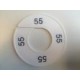 Maatring 9 cm wit/zw 55